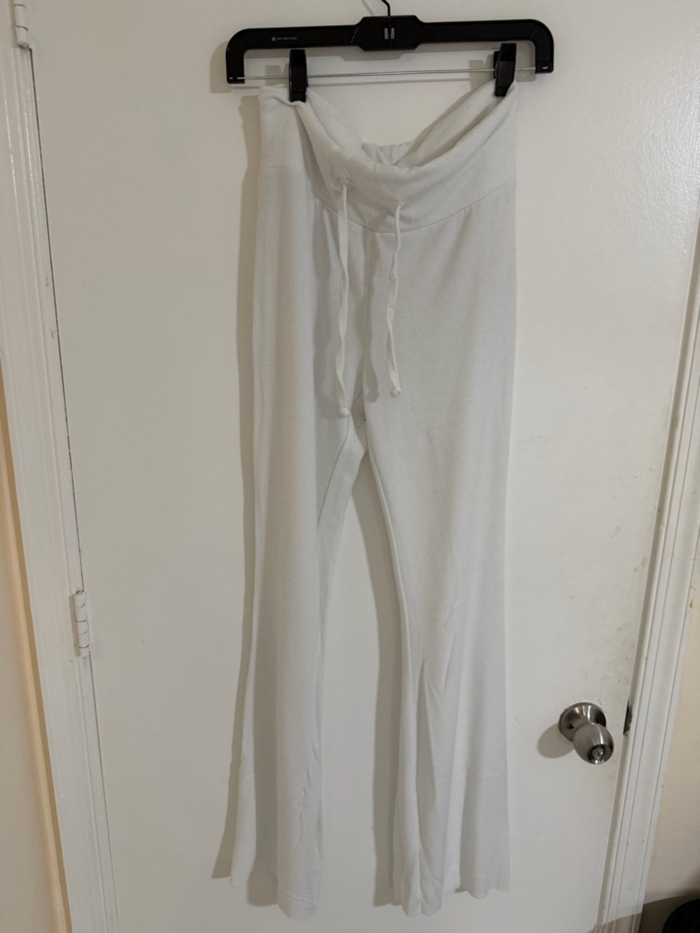Wildfox White Wide-Leg Drawstring Lounge Pants
